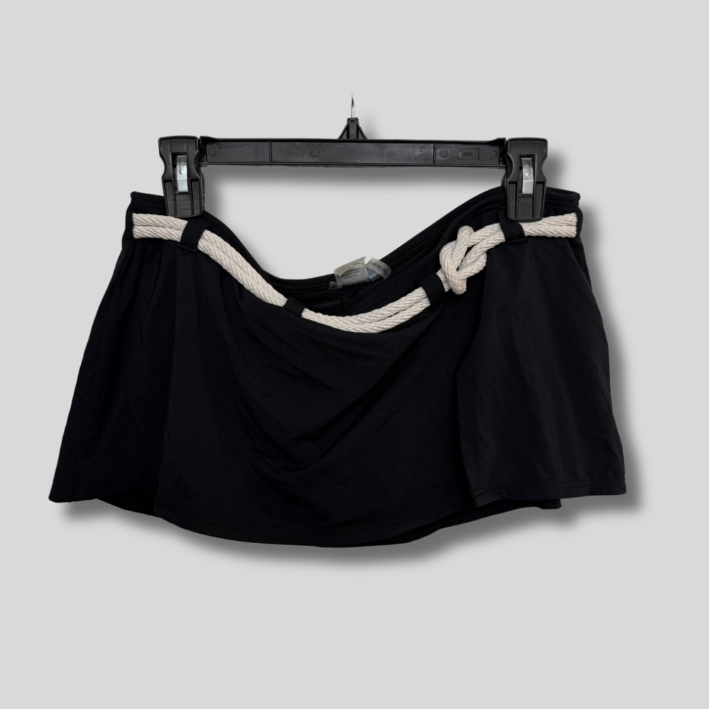 Bleu Rod Beattie Women's Black Swim Skirt with Rope Accent Size 8